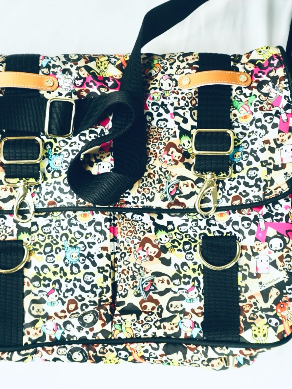 TOKIDOKI Leopard Leo Print Messenger Bag